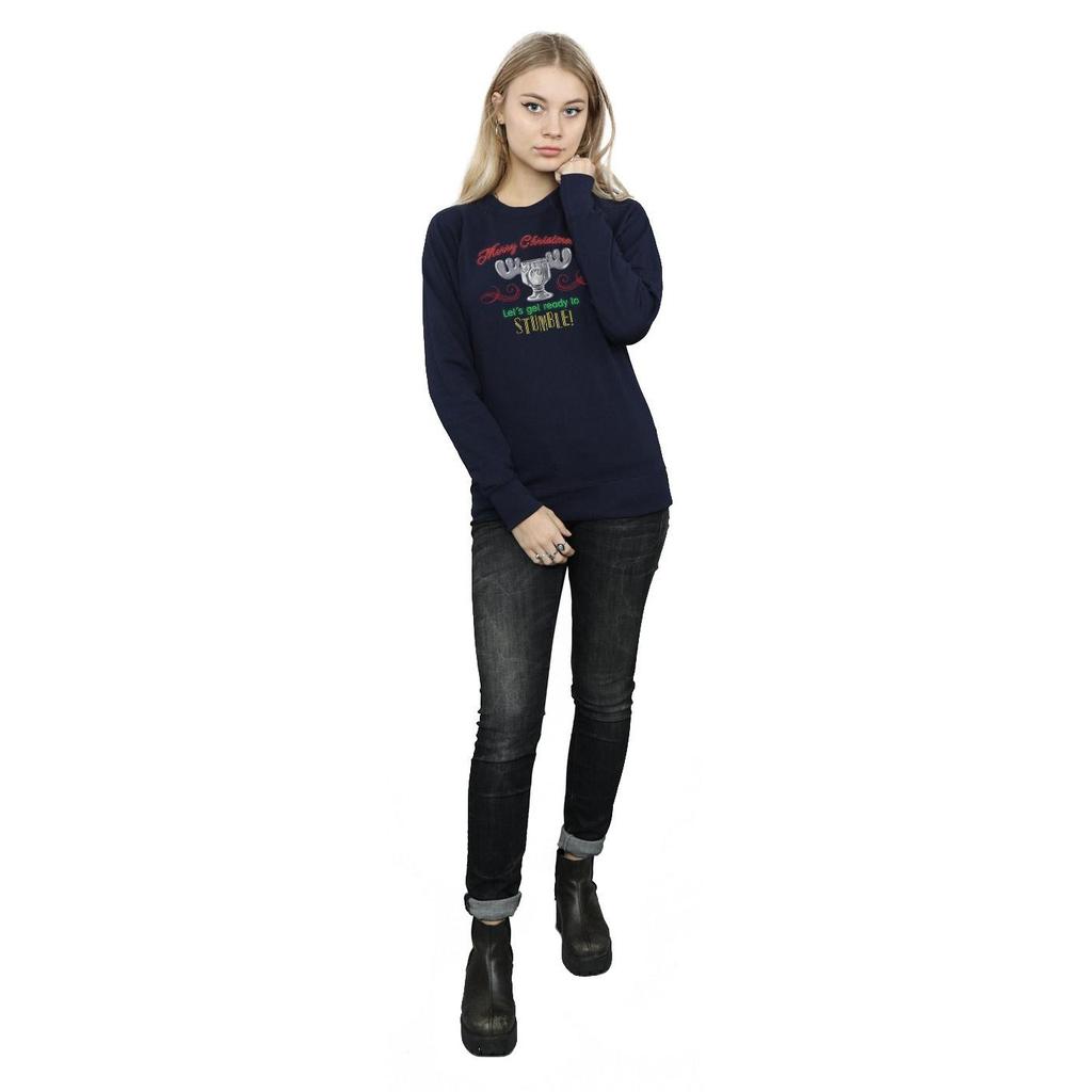National Lampoon´s Christmas Vacation Womens/Ladies Moose Head Sweatshirt