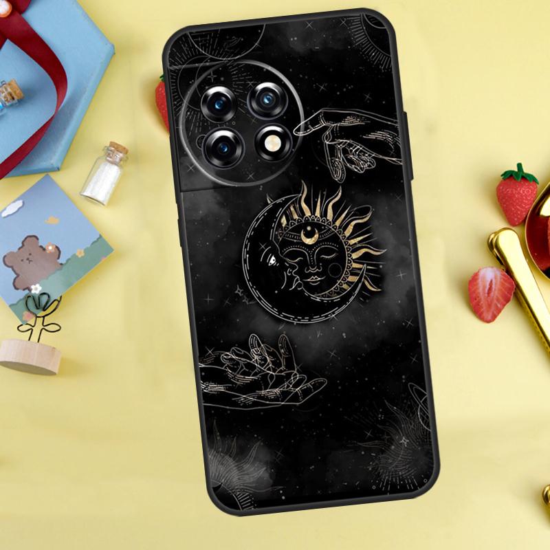Crescent Moon Sun Cover For OnePlus 12 12R 13 13R 11 10 Pro 8T 10T OnePlus Nord CE 2 3 4 Lite N30 N20 N10 Case