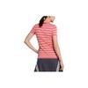 Nike Striped Sports Polo Shirt Women Tops Red AJ5232-657