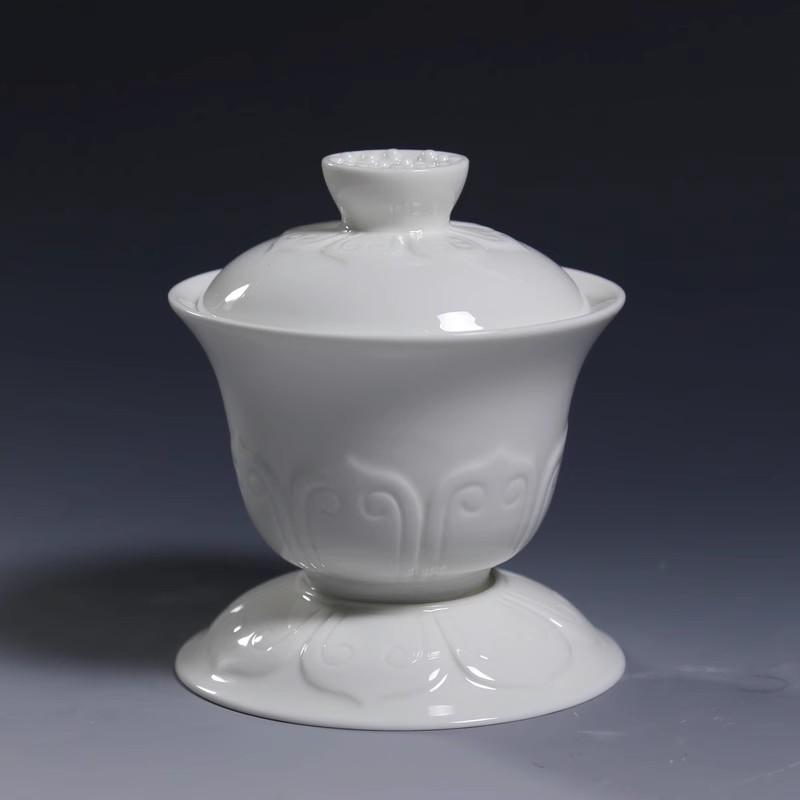 Ceramic Lotus Holy Water Cup Family Buddha Hall Offering Cup Buddha's Front Guanyin Water Purification Cup