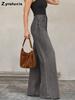 Elastic Denim Jeans Women's Long Pants Wide Leg Pants Stock