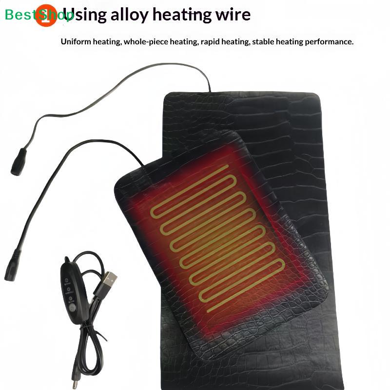 Reptile Heating Pad with Timer - Adjustable Temperature PU Leather Mat for Lizards & Scorpions