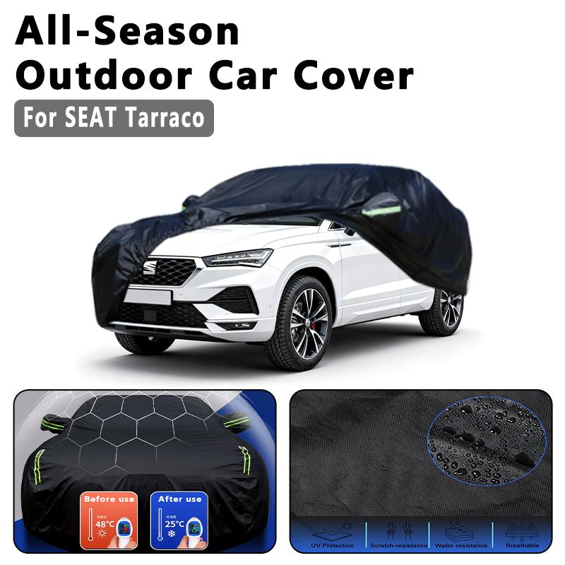 Car Cover for SEAT Tarraco - Outdoor Full Protection, Waterproof Dustproof Heat-Resistant, All-Season Use Exterior Accessories