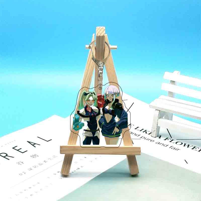 Anime 6cm Acrylketten Cartoon Ringe Tasche Rucksack Geldbörse Hängende Ornamente Fans Sammlungen Merch Geschenk