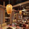 Bamboo Pendant lamo Retro Bamboo Weaving Chandeliers have base Black White Wood Restaurant Lighting Handmade Natural E27 Bulb