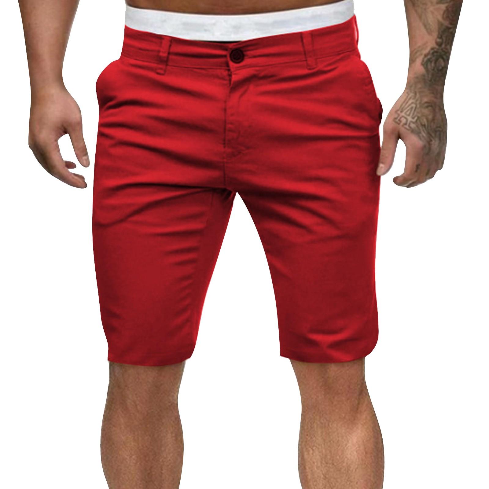 

Новые летние повседневные шорты, удобные узкие шорты для мужчин XL красный