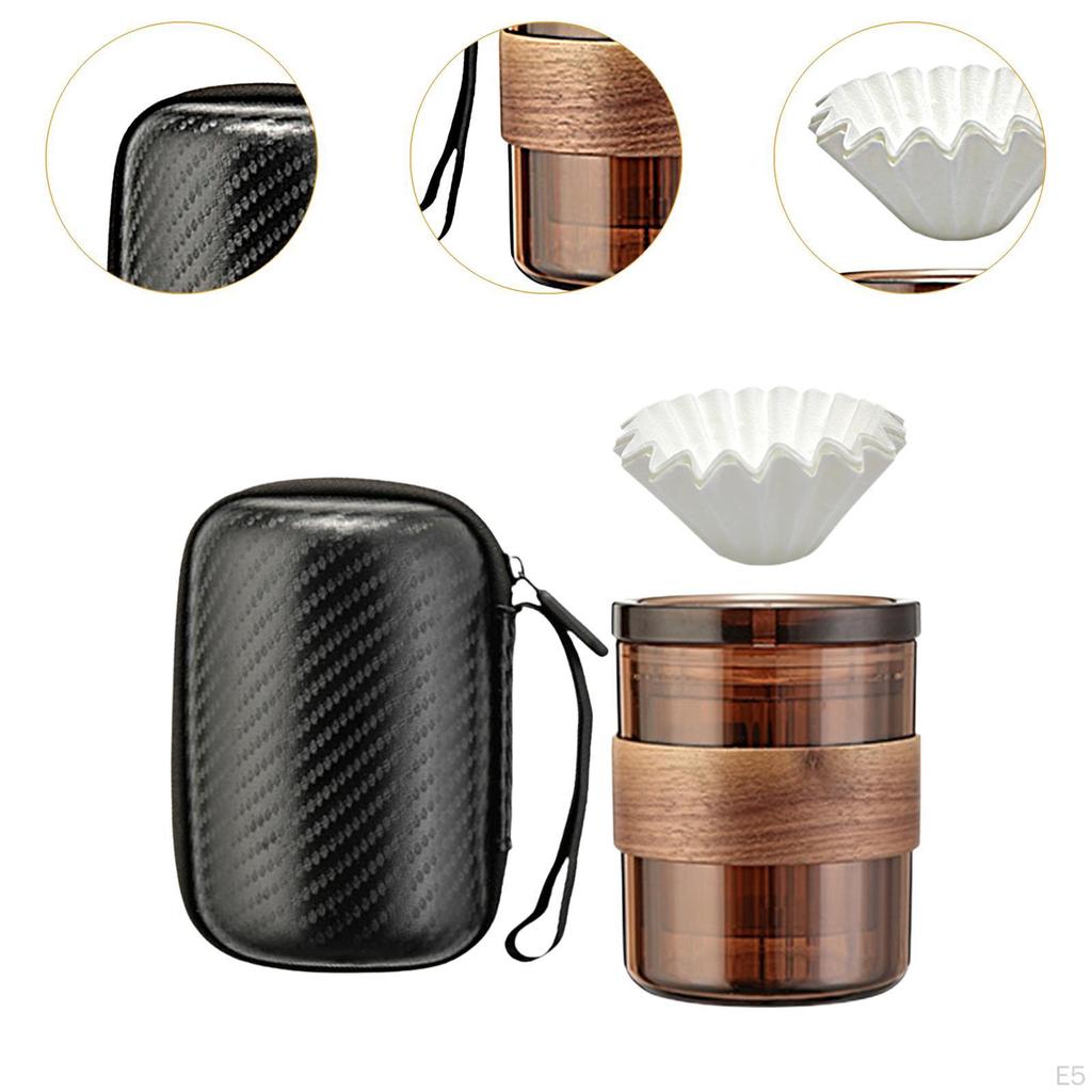 Pour over Coffee Maker Hand Gift Set Cup Portable 3in1 Manual Tea for