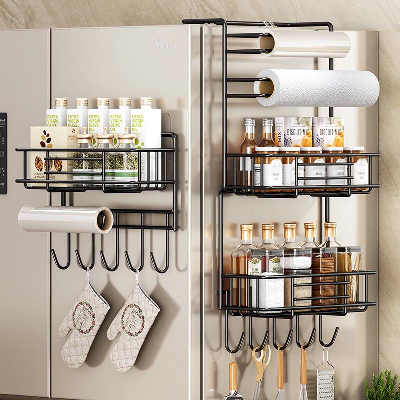 

Multilayer Kitchen Storage Rack for Refrigerator Side Wall