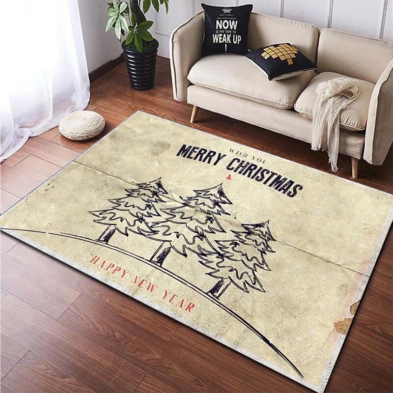 Christmas New Year Gift HD Printing Area Carpet, Living Room Sofa Decorative Carpet, Anti-skid Mat, Alfombras Direct Shipment