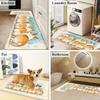Watercolor Corgi Kitchen Mat Non Slip Absorbent Corridor Rug Home Decor