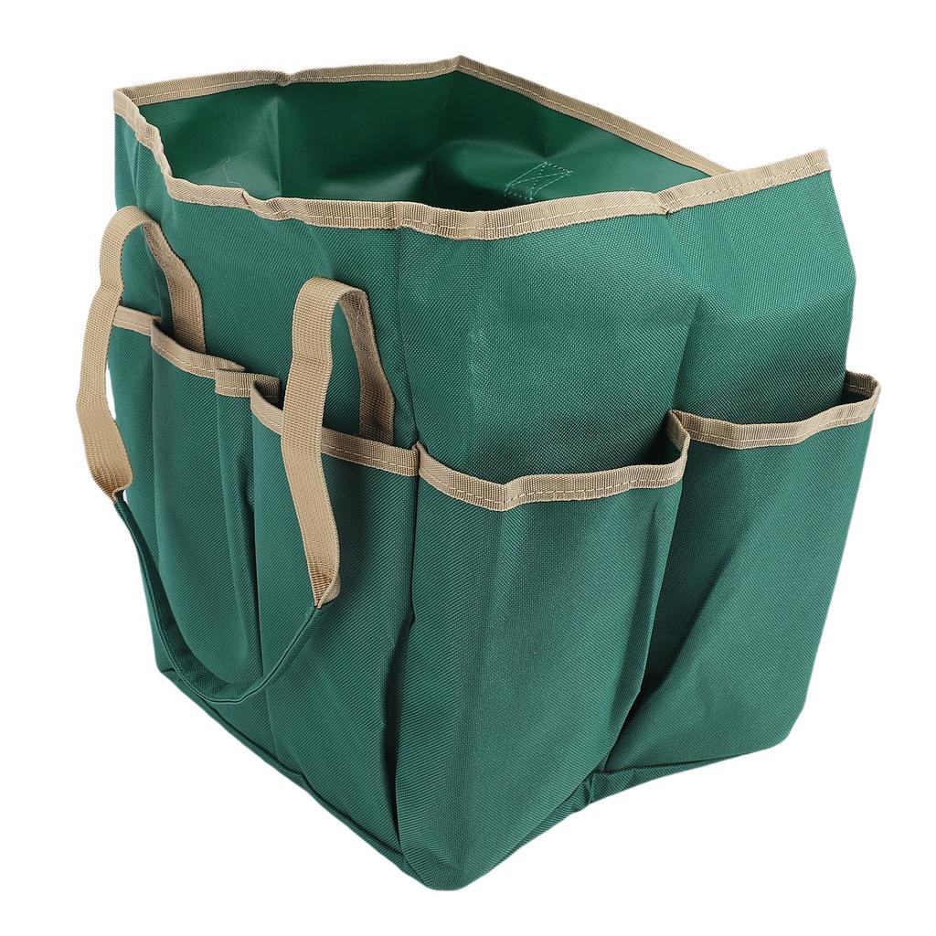 Oxford Cloth Tote Bag Large Portable with Multiple Pockets for Gardening Pruning Tools Teacher Stationery Storage