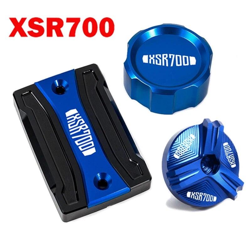 For Yamaha XSR900 XSR700 XSR 900 700 2014- Motorcycle CNC Front Rear Brake Fluid Reservoir Cover Engine Oil Filler Cap