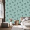 Wallpaper Small Flowers Sea and Gray for Living Room and Bedroom 50x1000