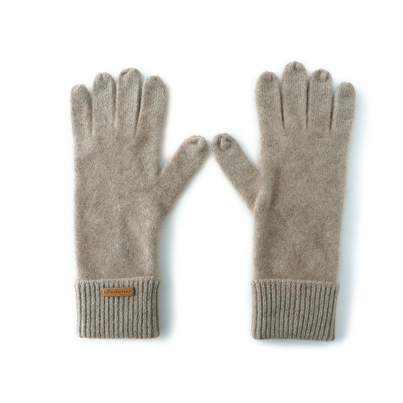 Touch Screen Gloves Cashmere Autumn and Winter New Style Unisex Striped Warm Cycling Windproof Knitted Five Finger