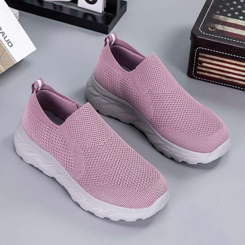 Fashion Sports Shoes Soft Flats Sneakers Women Vulcanize Mesh Men Shoes Lightweight Comfortable 2025 Fashion Slip On Flats Loafers