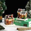 Christmas ornament gingerbread man glowing house new resin night light biscuit man small house christmas gift