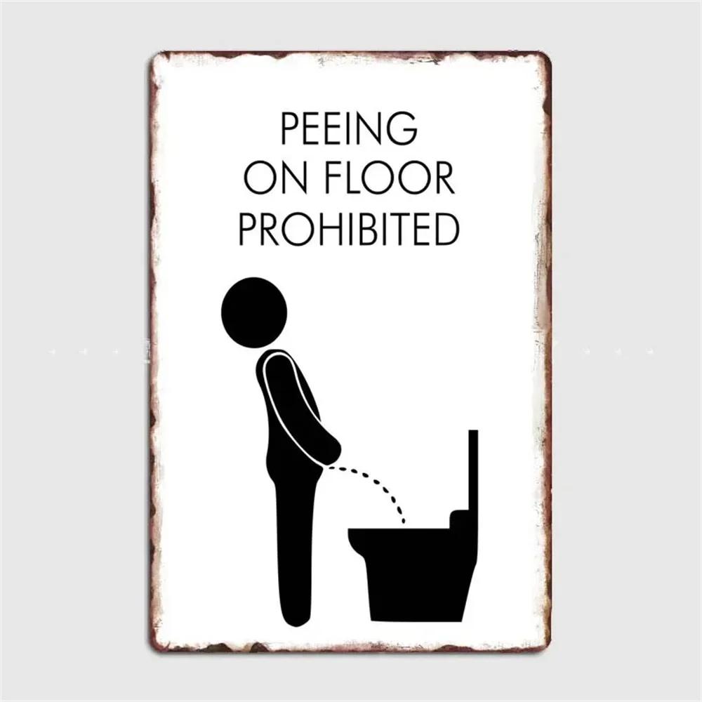Lustiges Toilette Metallgemälde Blechschild Retro Bild Vintage Korrosion Plakette Brett Man Cave Café Bar Kino Badezimmer Wanddeko