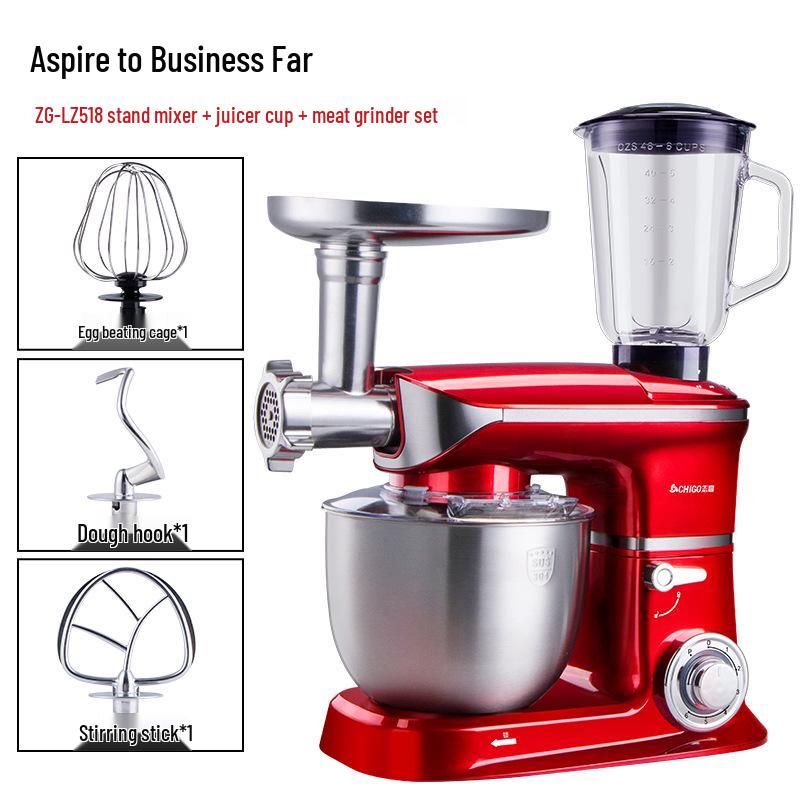Chigo Multifunktionale Küchenmaschine: Automatischer Teigkneter, Gewerbemixer, Milchmixer und Eierschläger