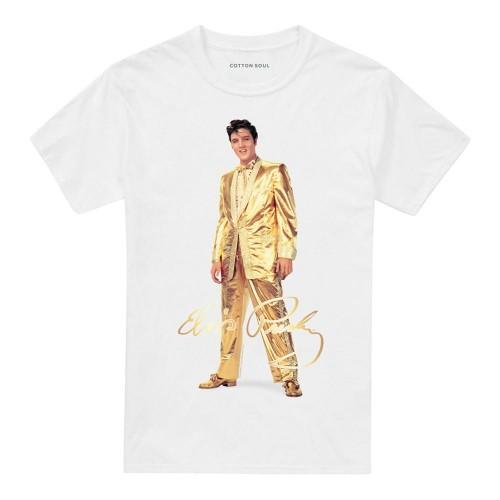Elvis Presley Unisex Adult Gold Lame Suit T-Shirt