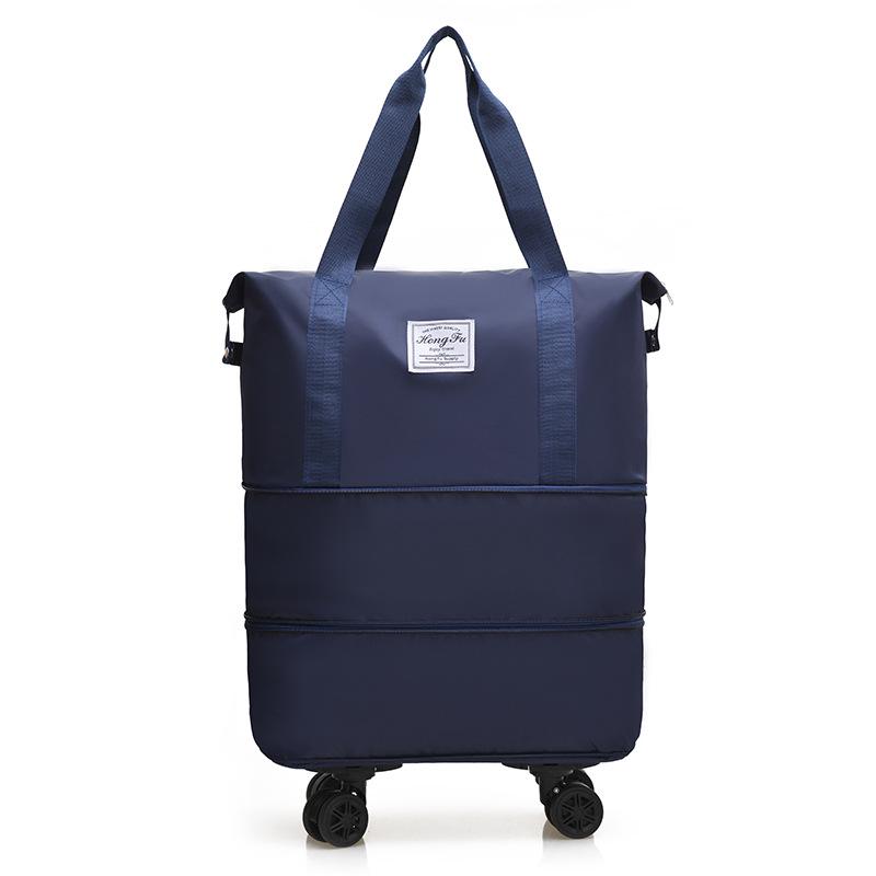 Expandable Large Capacity Travel Duffel with Universal Wheels for Men & Women - Perfect for Shopping, Storage, and Business Trips