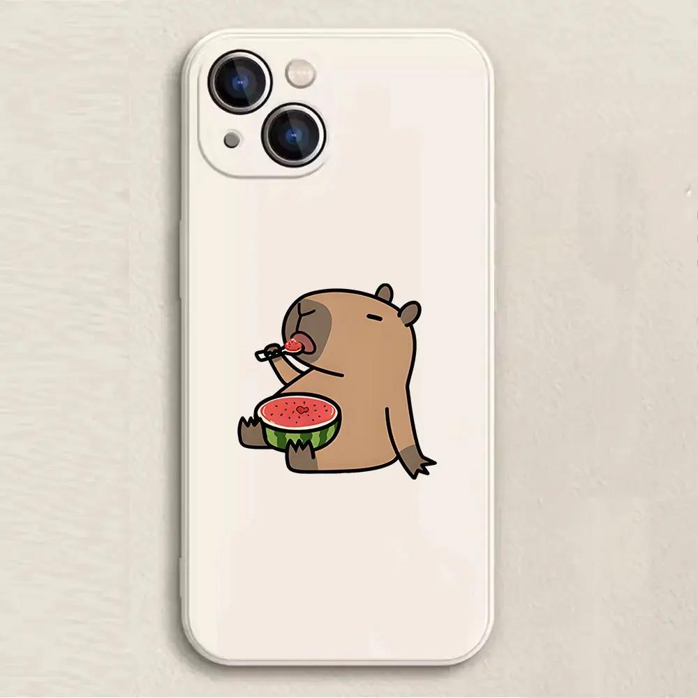 Cartoon-Tier Capybara Handyhülle Für Samsung Galaxy S10 S20 S21 S22 S23 S24 FE Plus Ultra Note 20 Paar-Paar Silikonhülle