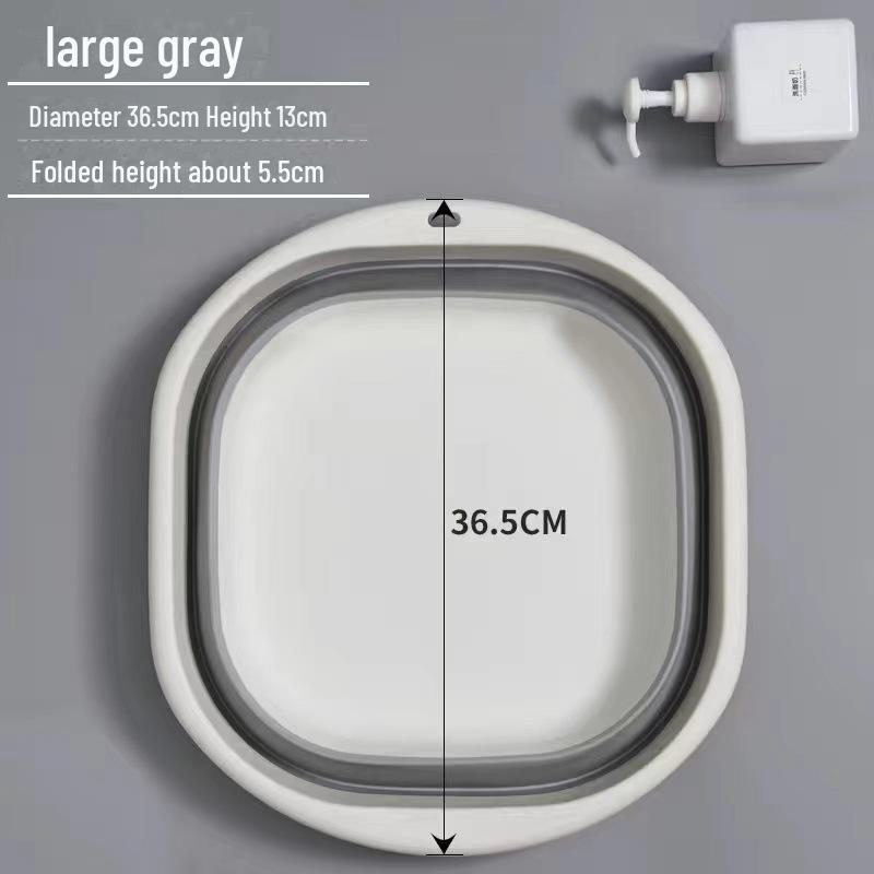 

Портативная складная силиконовая раковина для стирки — креативная и стильная раковина для дома, путешествий и использования на открытом воздухе. Идеально подходит для общежитий. large серый/бежевый