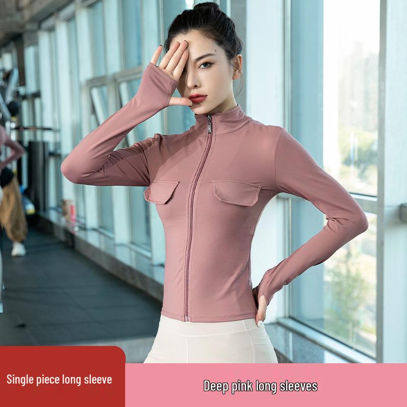 Women s High-End Summer Fitness Set: Quick-Dry Jacket  Professional Yoga Running Outfit S