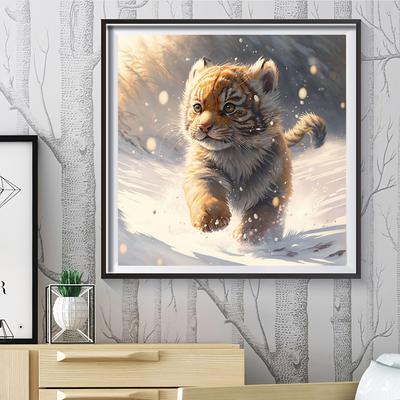 5D Diy Diamond Painting Cute Little Tiger Diamond Embroidery Full Lay Anime Cross Stitch Kits Home Decor Handmade Gift