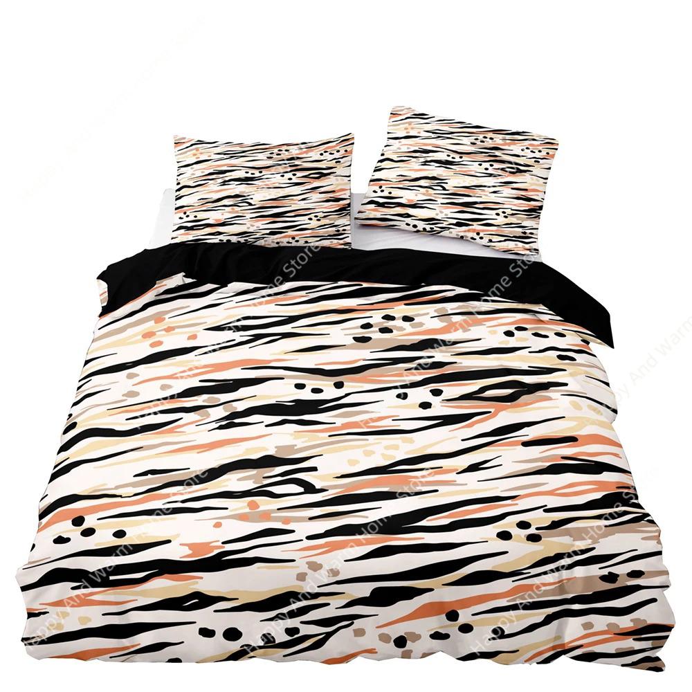 

Comforter American Style Bedding Set Queen Pink Leopard Pattern With Single Double King Soft Comforter Bed Comforter (quilt)-EU Single(135*200cm)3pcs