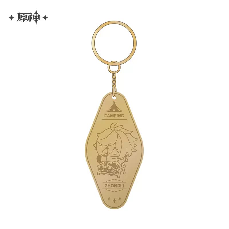 

Genshin Impact Official Merchandise: Genshin (Zhongli) Metal Keychain from the Safe Camp Series