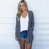 Women's Autumn Long Sleeve Solid Cardigan Tops Ladies Casual Pockets Outwear Wrap Coat Clothing Plus Size