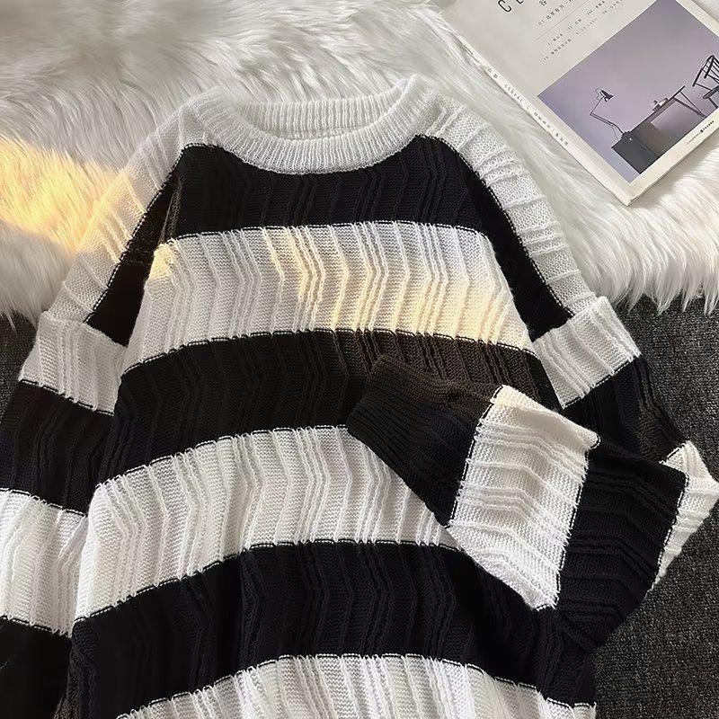 

Autumn and Winter New Sweaters Men s Loose Korean Version Student Bottoming Knitted Sweater Japanese Sweater Trendy Autumn Top M чорний