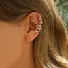 Niche Serpentine Wrapped Ear Clip Niche Light Luxury High End Spirit Snake No Ear Hole Ear Bone Clip Ear Hanging Earrings