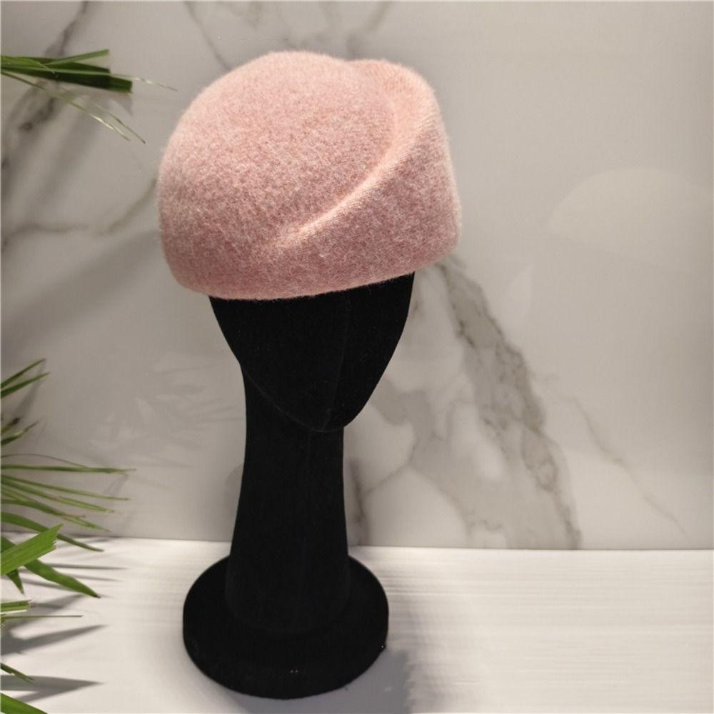 Elegante Pillbox-Hüte Fedoras Fedora-Hüte Uniform Stewardessenhüte Wollene Zylinder für Auftritte