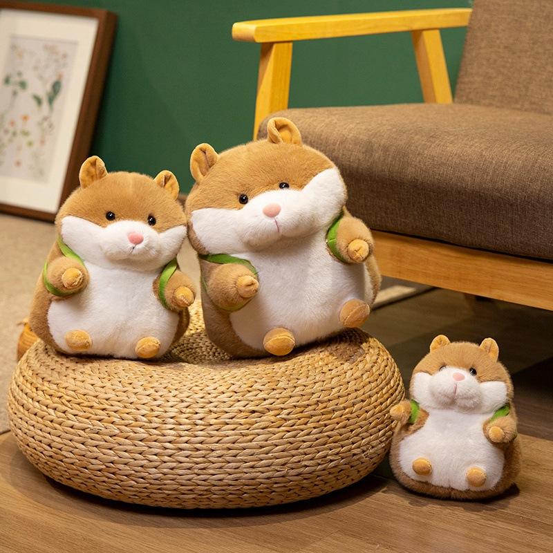 Cute Cute Little Hamster Doll Plush Toy Squirrel Doll Children's Company Soothing Doll Birthday Gift