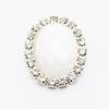 20x24mm Oval Acrylic Rhinestone Flatback Buttons for Handmade Jewelry and DIY Clothing Accessories
