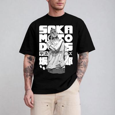 T-shirt Anime Sakamoto Days T-shirt à Motif Manga pour Hommes et Femmes Été Coton Confortable Lâche Mode Haut à Manches Courtes