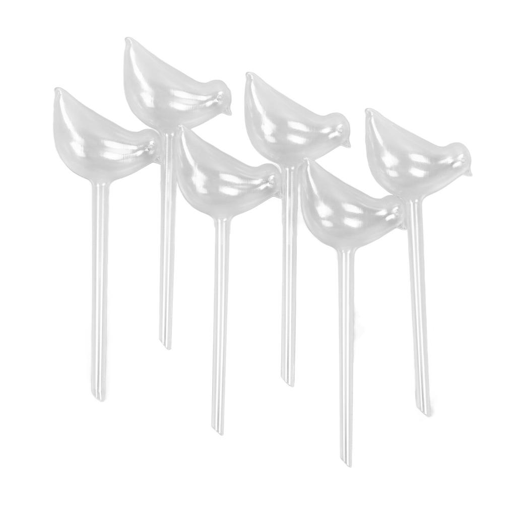 6Pcs Bird Shaped Plant Waterer Automatic Glass Bird Shape Design Plant Watering Device for Indoor