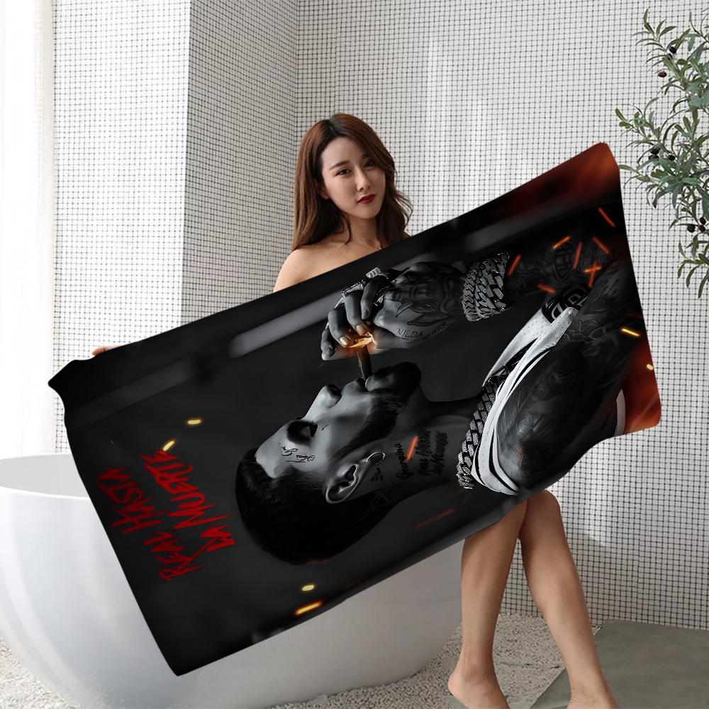 

Tracklist Anuel AA Bath Towel Microfiber Soft Water Absorbing Breathable For Girl Kids Decorative Cartoon Beach Towel W30*H60(CM)