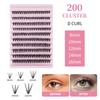 30P40P Hot Melt Multi-Haired False Eyelashes Segmented Self-Grafting Thick Natural Stage Flat False Eyelashes
