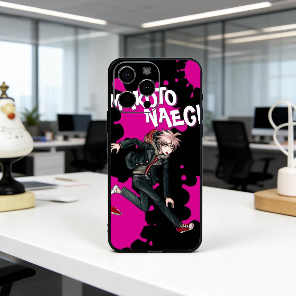 M-Makoto N-Naegi-MNES Phone Case For iPhone 17,16,15,14,13,12,11 Plus,Pro Max,XS,Soft Silicone Black Cover