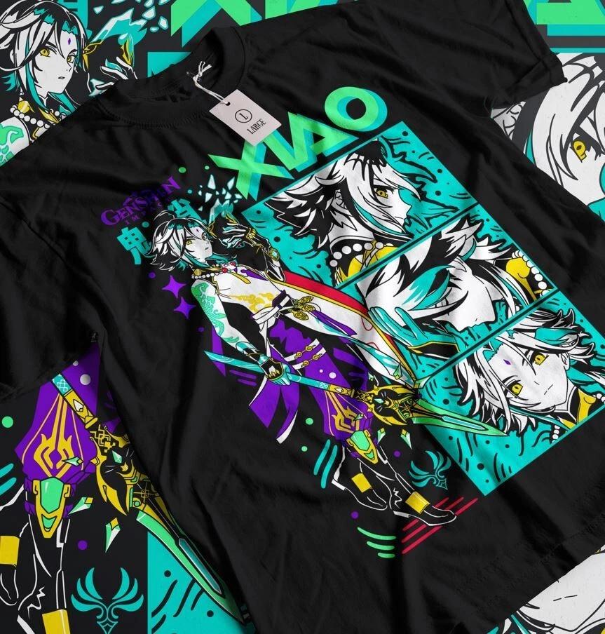 Xiao genshin impact tshirt anime Unisexga shirt tshirt s m l xl 2xl 3xl 4xl 5xl S