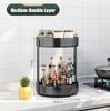 360° Rotating Spice Rack Organizer Seasoning Holder Kitchen Storage Multi-Function Tray Home Supplies for Bathroom Cabinets