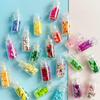 10Pcs Mini Glass Empty Bottle Small Wishing Bottle DIY Jewelry Keychain Pendant Empty Bottle Transparent Hanging Small Bottle
