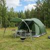 Tunnel Tent with Roof Green 370 x 275 x 210 cm Polyester and Steel