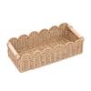 Functional Rattan Storage Basket - Wicker Organiser for Toiletries For Kitchen Essentials Bathroom 30X12.5X7.5cm or 36X16X9.5cm