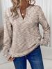 Autumn Women's Fashion V-Neck Long Sleeve T-Shirt, Trendy and Versatile Top