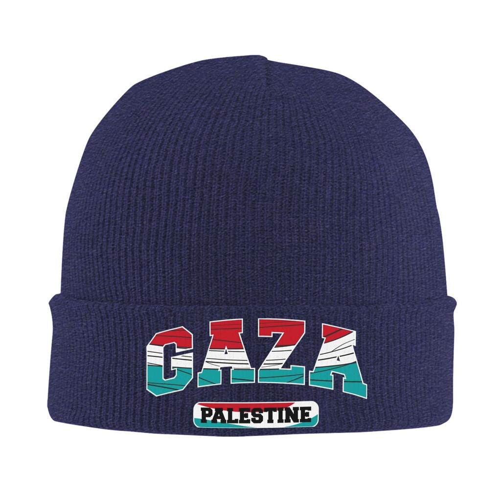 Gaza City Palestine Knit Hat Y2K Cool Caps Men Women Kpop Beanie Hats Spring Graphic Head Wrap Bonnet Hats