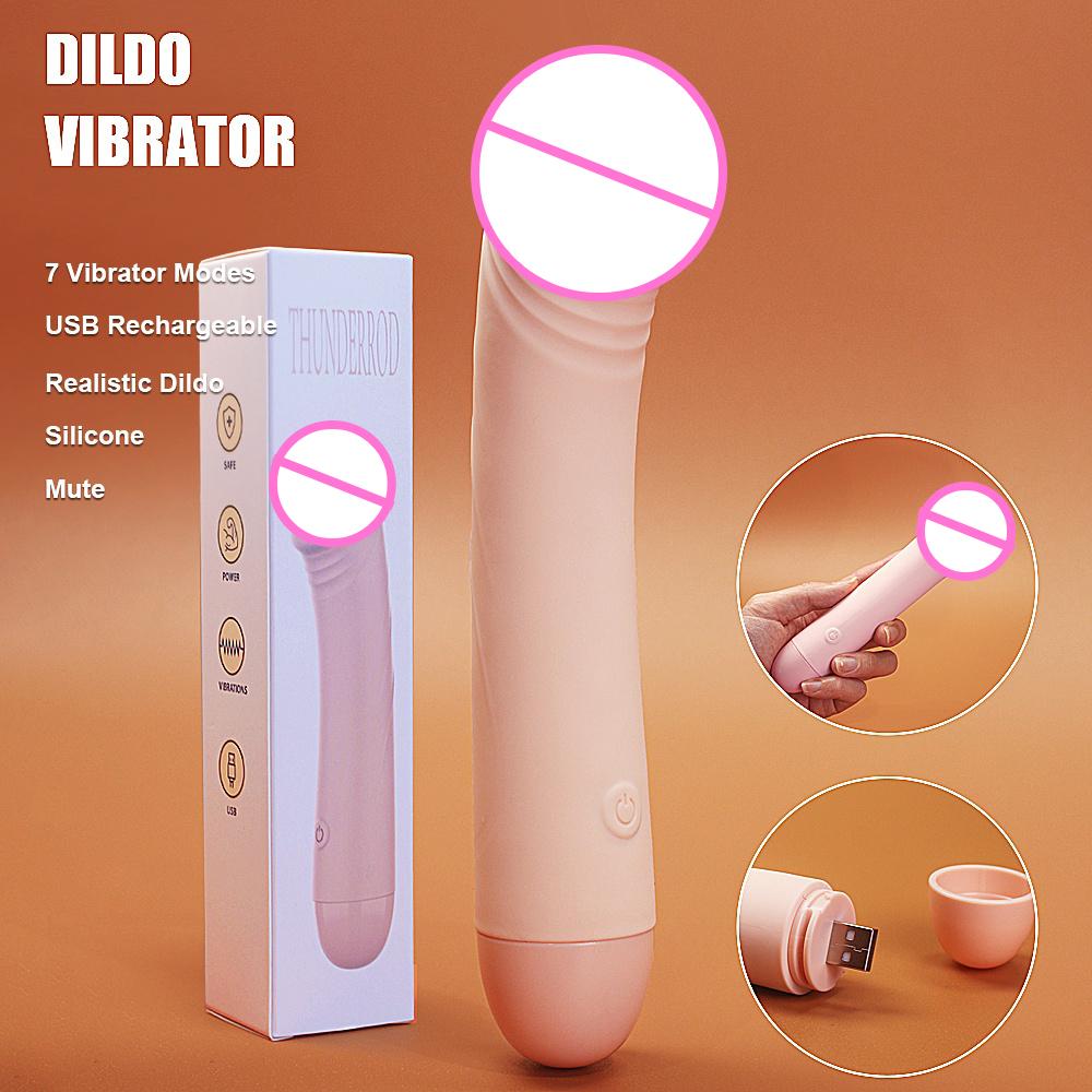 Powerful Dildo Vibrator Vagina G-Spot Vibrator for Women Beginner Clitoris Nipples Stimualtor Female Masturbator Adult Sex Toy