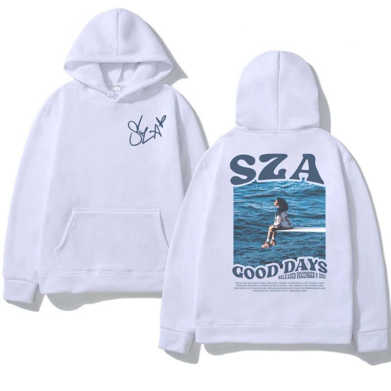 Girl's Seaside Happy Time Printed Fashionable Casual Loose Comfortable Women's Hooded Sweatshirt